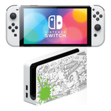 Nintendo Switch Oled Protector Estuche Dock Tapa Splatoon 3