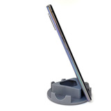 Suporte De Mesa Para Celular Universal Triangular Cinza