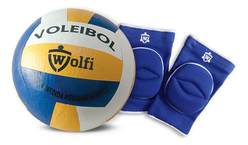 Pelota Voley Cuero Sintetico + Rodillera Wolfi Combo   