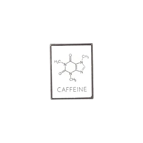 Pin Broche Metálico Ciencia Química  Molécula Cafeína 