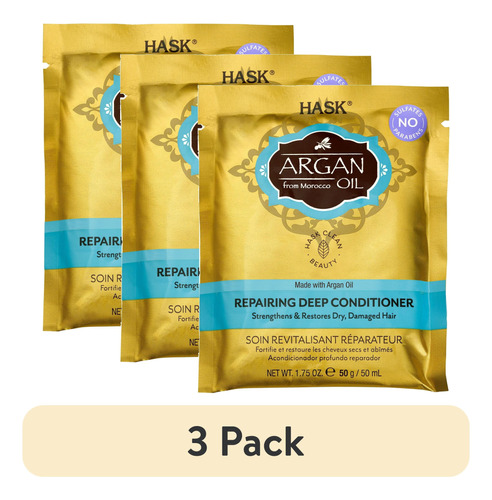 Set 3 Sobres De Aceite De Argán Hask 1.75 Onzas Sin