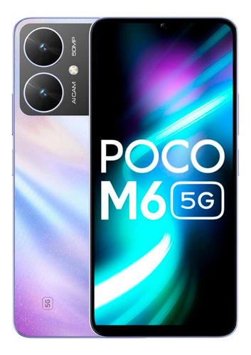 Smartphone Poco M6 5g Azul 256gb 8gb Ram 2024 Top + Nf