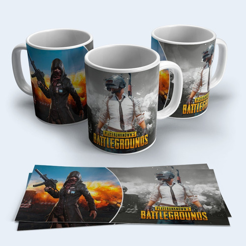 Taza O Tazon Video Juego Battlegrounds Full Print + Caja