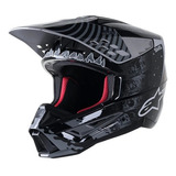 Capacete Cross Alpinestars Sm5 Solar Flare @# Cor Cinza-escuro Tamanho Do Capacete 59-60l