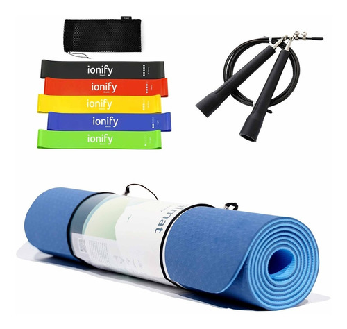 Combo Fitness Speed Kit Soga Mat Yoga Entrenamiento Bandas