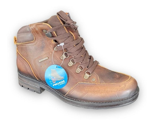 Bota Masculina Couro Pegada 181307-02 Castanho 