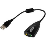 Adaptador Placa De Áudio Usb 2.0  P2 - Fone E Microfone