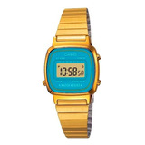 Reloj Casio La670wga-2df Fondo Azul Mujer 100% Original