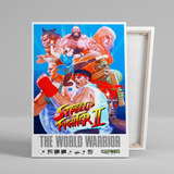 Cuadro Gamer Street Fighter Canvas Con Bastidor 60x40 Cm