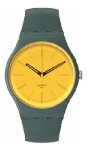 Reloj Swatch Gold In The Garden De Silicona So29g103
