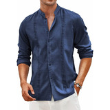 Camisas Casual Playa De Guayabera Cubana Para Hombre