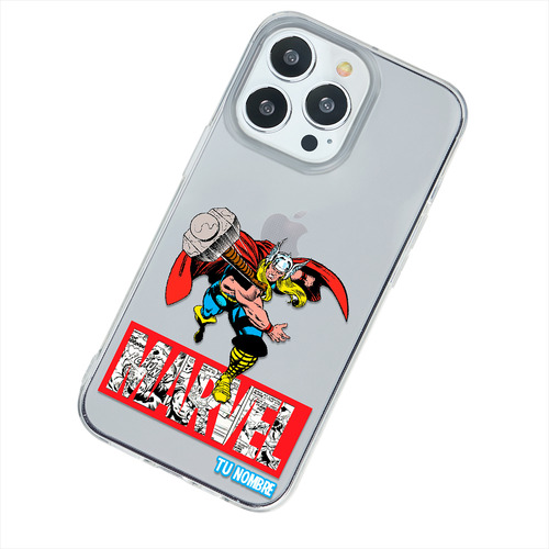 Funda Para iPhone Marvel Thor Nombre Personalizada