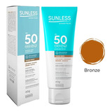 Protetor Solar Facial Sunless Fps50 C/ Base Bronze 60g