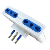 Adaptador Conector Enchufe Con 4 Tomas 3 Pines Redondos 250v