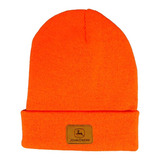 Gorro  John Deere De Punto Naranja De Alta Visibilidad