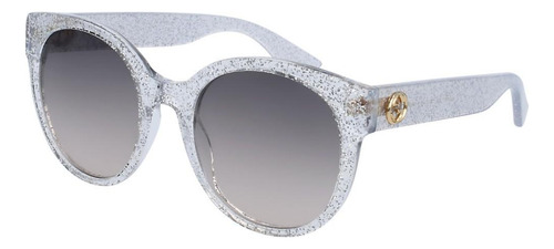 Gucci Gg0035s 007 Round Shape Brillante Gris