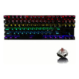 Teclado Mecánico Rgb Iluminado Gaming 87 Teclas Español