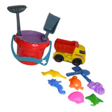 Brinquedo Infantil Kit Para Praia Baldinho Carrinho Forminha