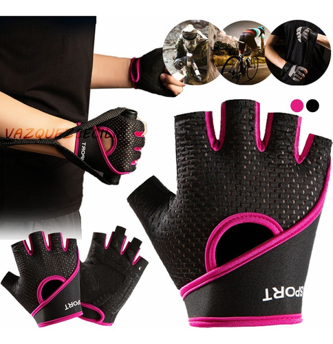 Guantes Gym Muñequera Pesas Crossfit Gimnasio Mujer Hombre