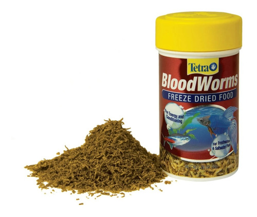 Tetra Blood Worms Larvas Liofilizadas Comida Peces Proteína