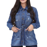 Camisão Jeans Com Alça Na Cintura Moda Blogueira Feminina 