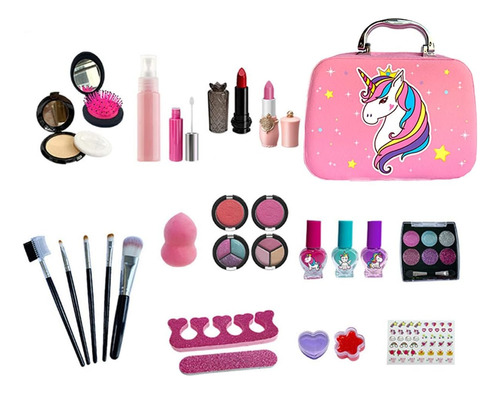 Juego De Juguetes Cosmético Para Niñas Maquillaje De 24 Pcs