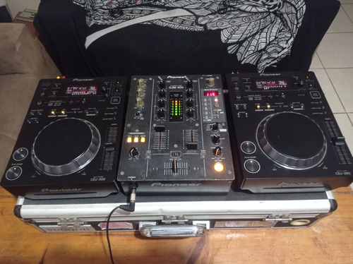 Cdj Pioneer Djm350 + Mixer Djm400 + Fone Pioneer Hdjcue1