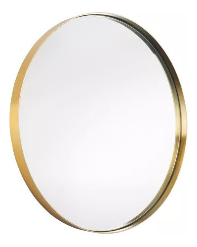 Espelho Redondo Moderno Decorativo Parede Moldura 80 Dourado