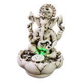 Fuente De Agua Resina Apto Exterior Ganesha 33 Cm Zen 