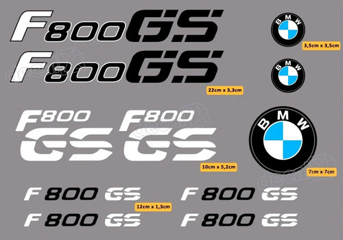 Kit De Adesivos Emblema Compatível Com F800gs Gs04 Cor F 800gs