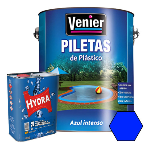 Pintura Para Piletas Plastico 4litros + Diluyente 1 L Venier