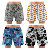 4 Samba Canção Roupa De Dormir Pijama Masculino Personagem