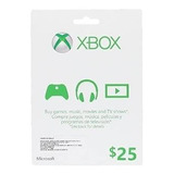 Xbox $ 25 Tarjetas De Regalo [código De Juego Online]