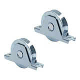 Ruedas Originales Comunello 8cm C/base Canal V Cap450kg 2pz