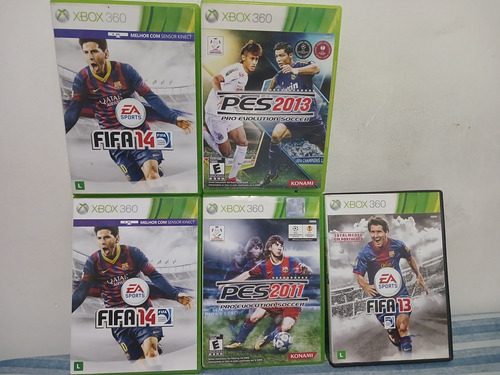 Xbox 360 Caixas Originais De Futebol C/ Manuais Leia Unidade