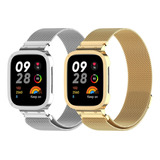 2 Correas Milanis Acero Para Xiaomi Redmi Watch 3 / 3 Active