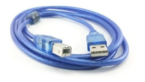 Cable Usb 2.0 Para Impresora 5 Mts Blindado Azul