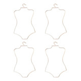 4x Percha Para Traje De Baño Con Forma De Cuerpo, Estante