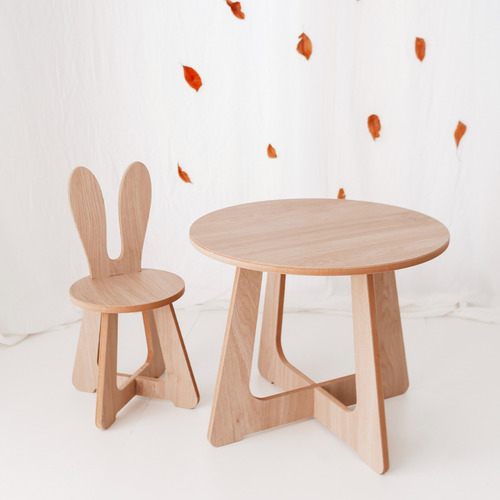 Juego De Mesa  + 2 Sillas De Madera Diseño - Envío Gratis