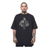 Camiseta Camisa Poker Cartas Gangster Mcd Alongada Naipe As