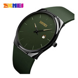 Relojes De Calendario De Cuarzo Simples De Skmei Fashion Color Del Fondo Verde