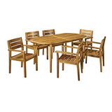 Conjunto De Comedor Para Patio Gdfstudio Stanford, Mesa Oval