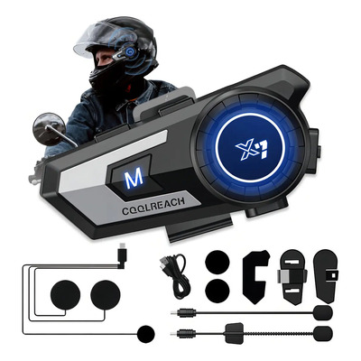 Audífonos Edr con bluetooth 5.2 para casco de motocicleta X7 JZAQ color negro | MercadoLibre