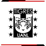  Calca Vinil Tigres Uanl 20 X 20cm Para Carro 1 Pz