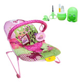 Cadeirinha Bebê Vibratória 9kg Descanso Rosa + Kit Manicure