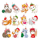 36 Adornos De Navidad Para Gatos, Adornos Decorativos De Mad
