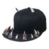 Gorra De Béisbol Unisex Punk Gótico Cuerno Remaches Hip Hop