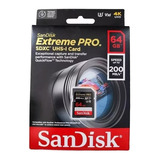 Tarjeta Memoria Extreme Pro Sdxc 64gb Almacenamiento 200mb