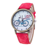 Relojes Pulsera Por Mayor Bicicleta Mujer Cuerina X 5 Unid