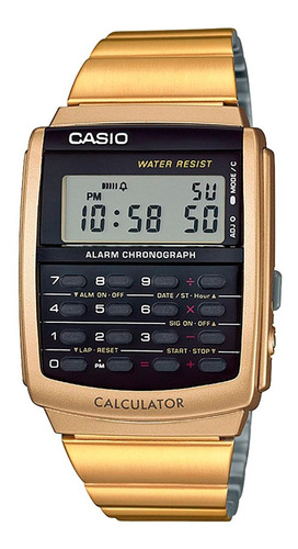 Reloj Casio Ca-506g-9adf Con Calculadora Vintage Para Hombre